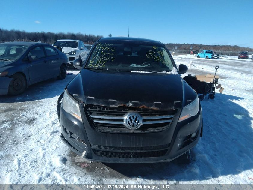 2011 Volkswagen Tiguan VIN: WVGBV7AX2BW505371 Lot: 11949452