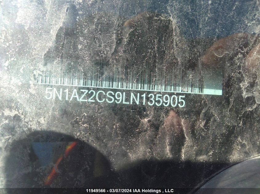2020 Nissan Murano VIN: 5N1AZ2CS9LN135905 Lot: 11949566