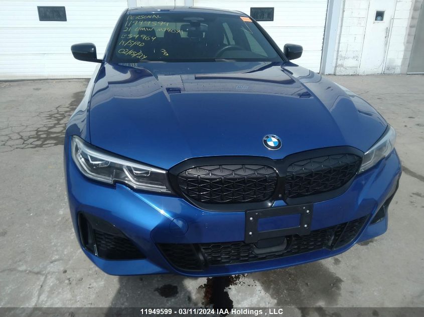 2021 BMW M340Xi VIN: 3MW5U9J0XM8B54964 Lot: 11949599