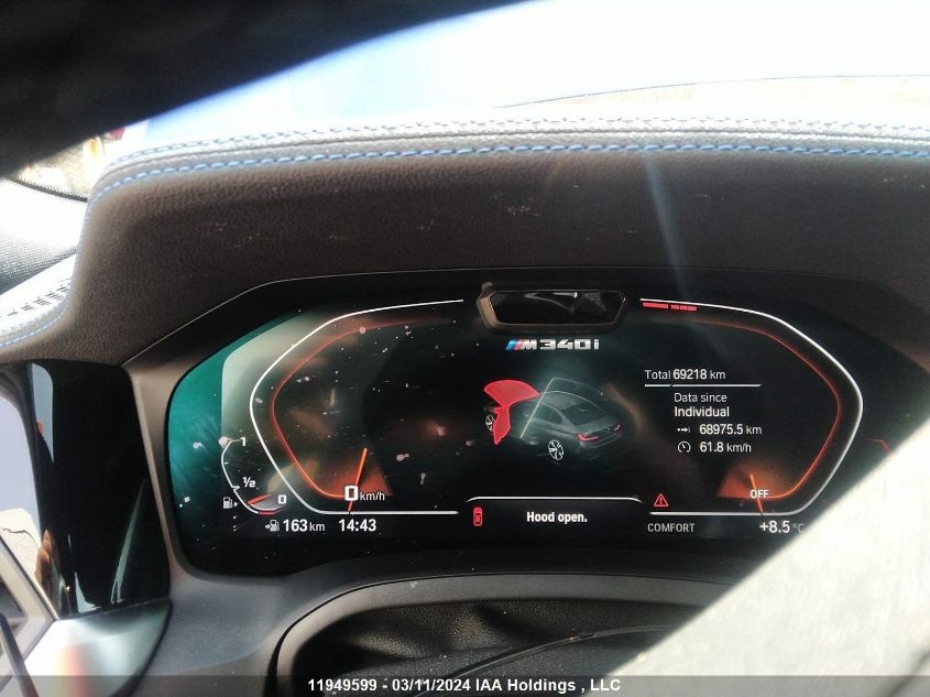 2021 BMW M340Xi VIN: 3MW5U9J0XM8B54964 Lot: 11949599