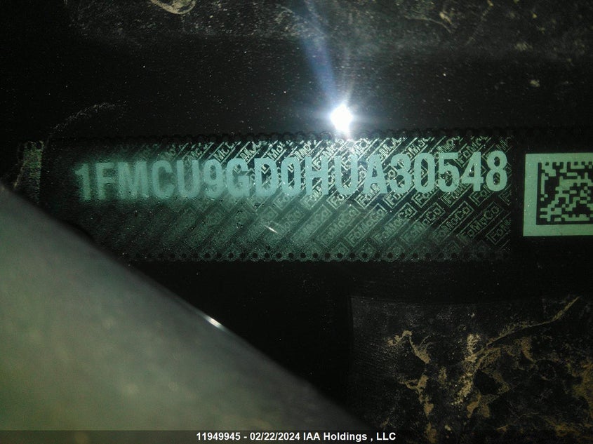 2017 Ford Escape Se VIN: 1FMCU9GD0HUA30548 Lot: 11949945