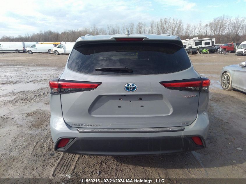 2022 Toyota Highlander Hybrid Xle VIN: 5TDABRCH8NS544237 Lot: 11950216