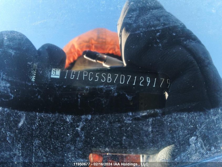 2013 Chevrolet Cruze Lt VIN: 1G1PC5SB7D7129179 Lot: 11950677