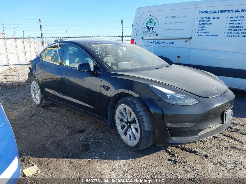 2022 Tesla Model 3 VIN: 5YJ3E1EB5NF231631 Lot: 39241325