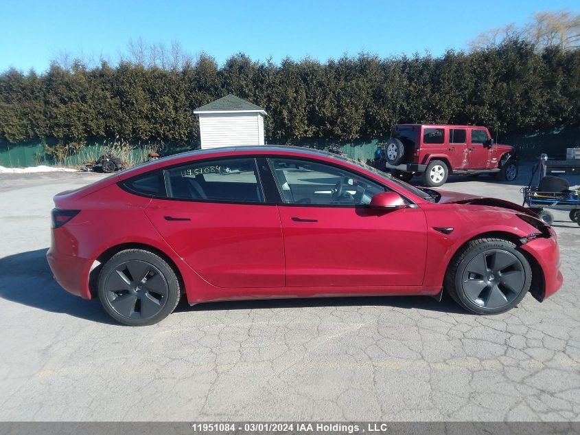 2022 Tesla Model 3 VIN: 5YJ3E1EA0NF345687 Lot: 11951084