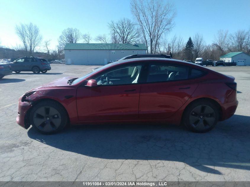 2022 Tesla Model 3 VIN: 5YJ3E1EA0NF345687 Lot: 11951084