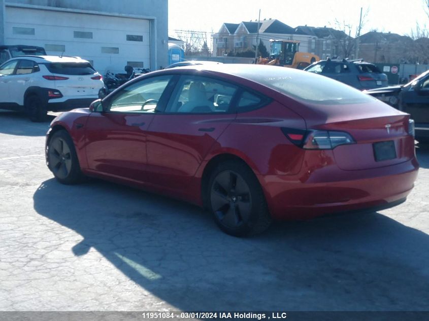 2022 Tesla Model 3 VIN: 5YJ3E1EA0NF345687 Lot: 11951084