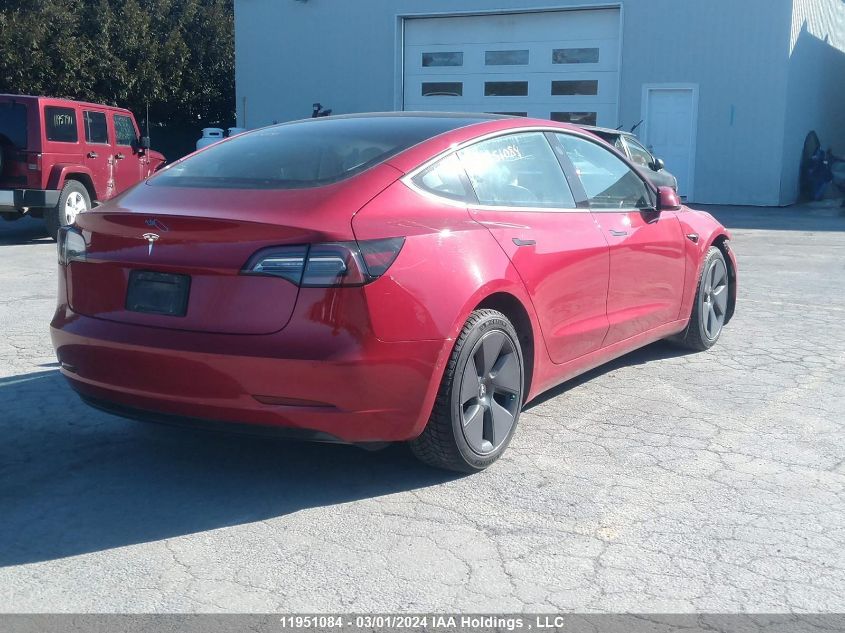 2022 Tesla Model 3 VIN: 5YJ3E1EA0NF345687 Lot: 11951084