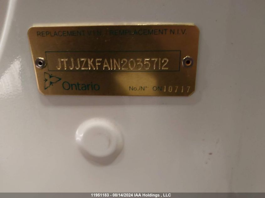 2022 Lexus Rx 350L VIN: JTJJZKFA1N2035712 Lot: 11951183