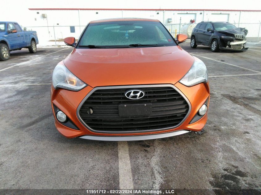 2016 Hyundai Veloster Turbo VIN: KMHTC6AE5GU301783 Lot: 11951712