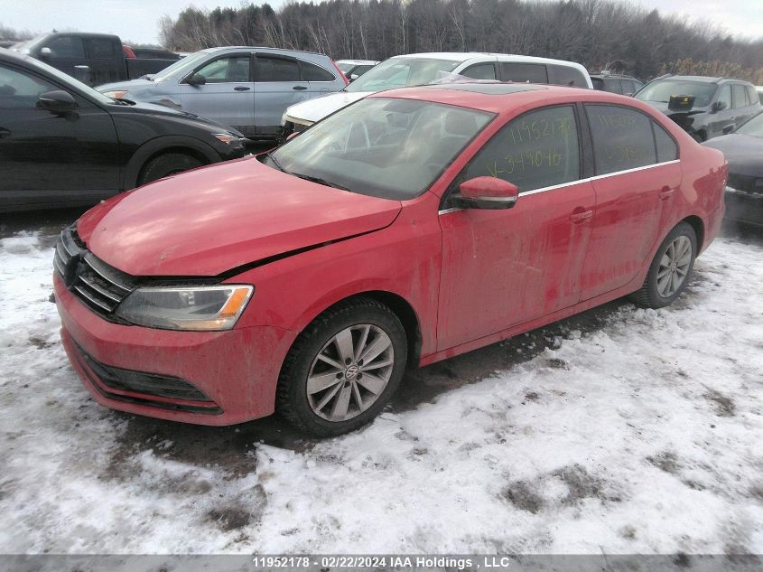 2015 Volkswagen Jetta VIN: 3VW2K7AJ5FM349046 Lot: 11952178