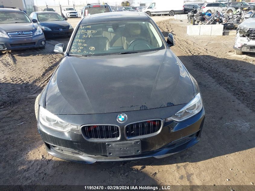 2014 BMW 3 Series VIN: WBA3B3C55EJ981540 Lot: 11952470