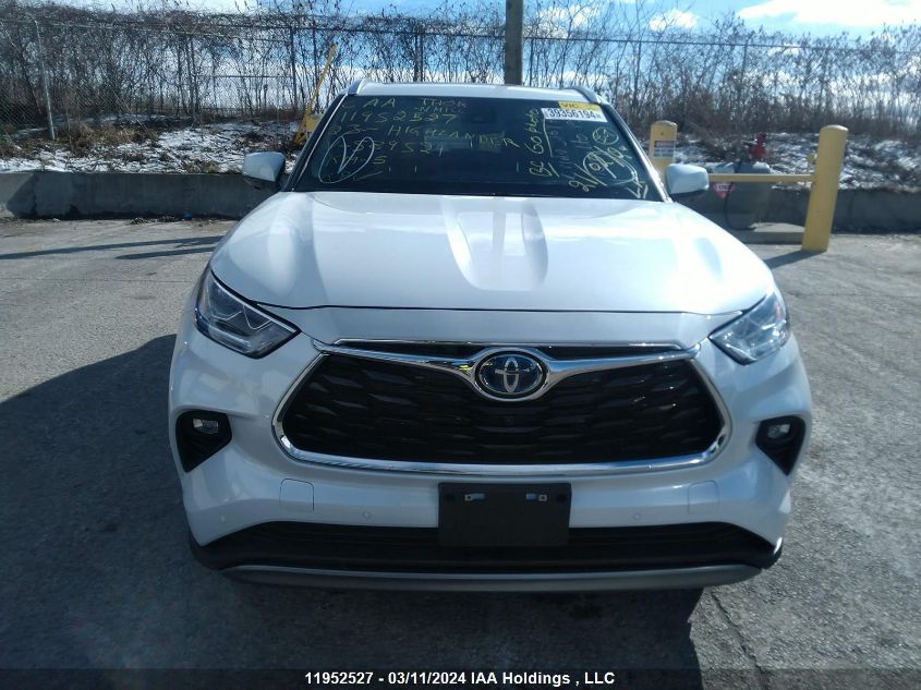 2023 Toyota Highlander Hybrid Limited/Hybrid Platinum VIN: 5TDEBRCH9PS589529 Lot: 11952527