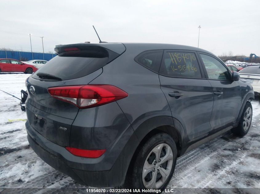 2017 Hyundai Tucson VIN: KM8J2CA49HU515466 Lot: 11954070