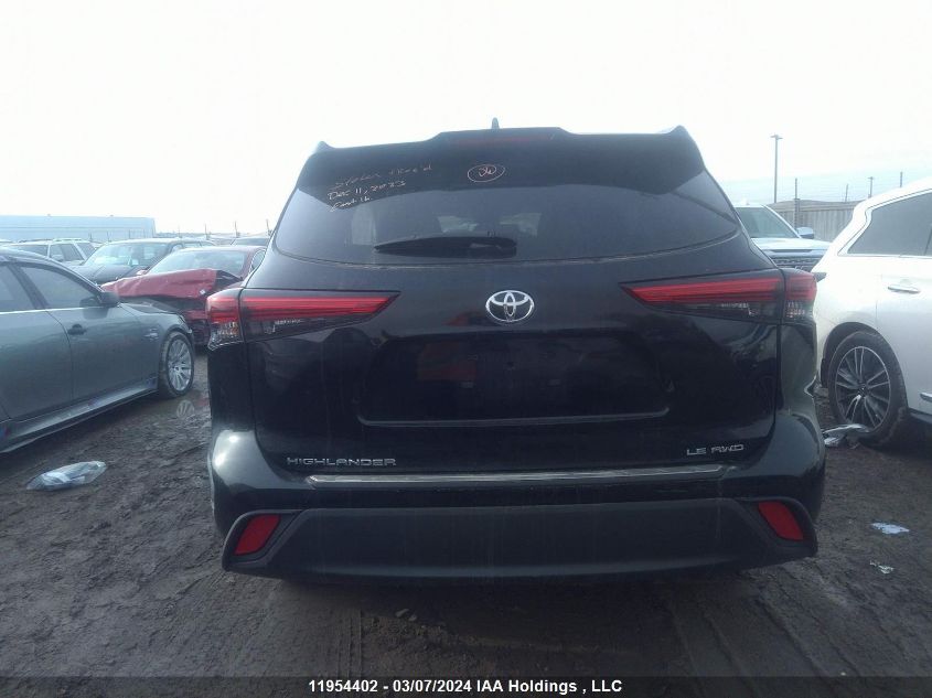 2022 Toyota Highlander L/Le VIN: 5TDBZRBH8NS209710 Lot: 39221518