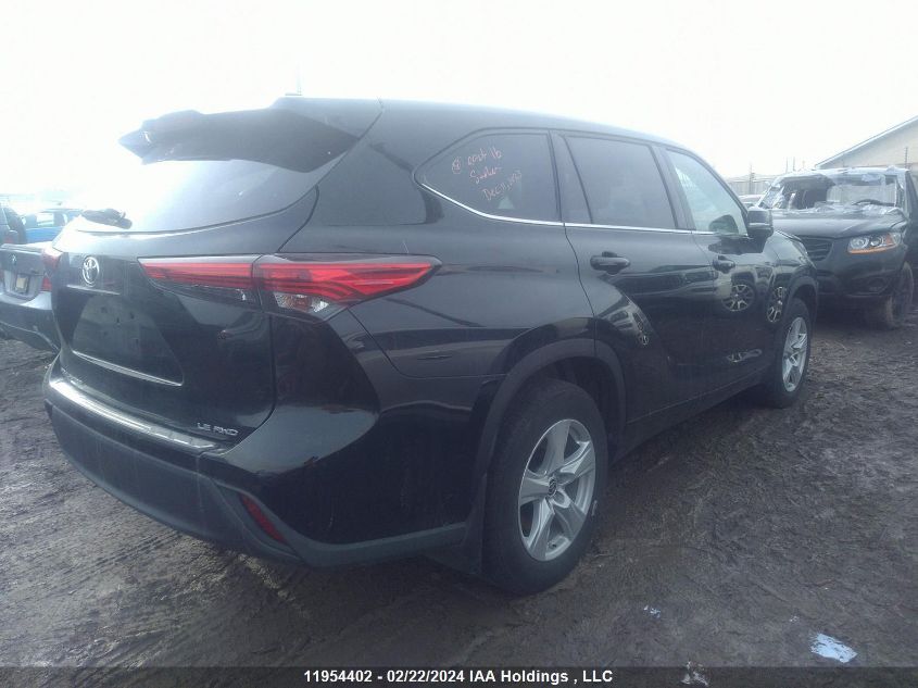 2022 Toyota Highlander L/Le VIN: 5TDBZRBH8NS209710 Lot: 39221518