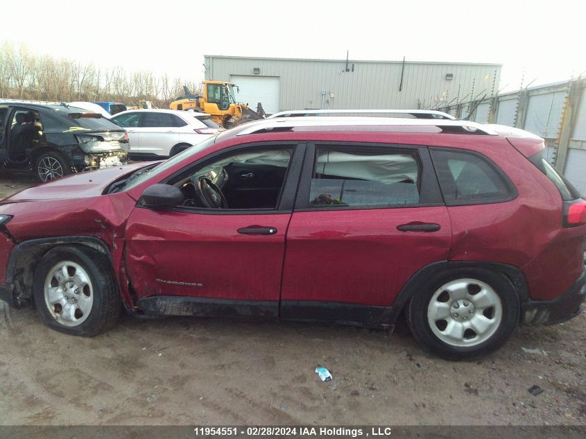 2015 Jeep Cherokee Sport VIN: 1C4PJLAB0FW760058 Lot: 11954551