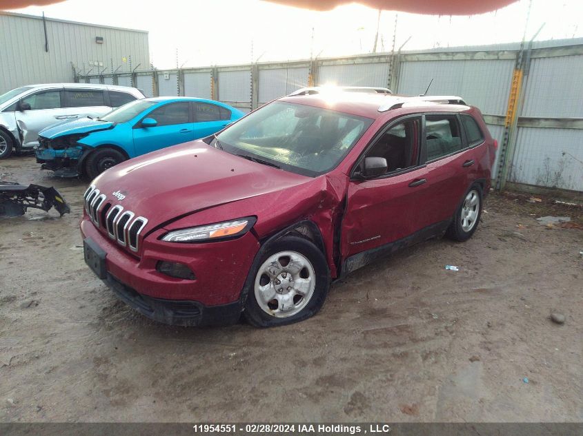 2015 Jeep Cherokee Sport VIN: 1C4PJLAB0FW760058 Lot: 11954551