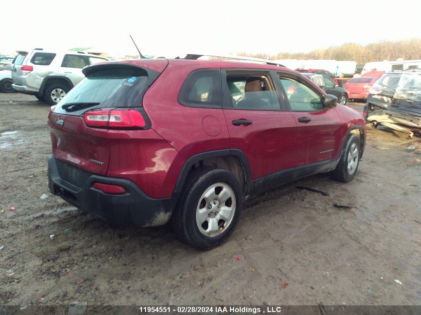 2015 Jeep Cherokee Sport VIN: 1C4PJLAB0FW760058 Lot: 11954551