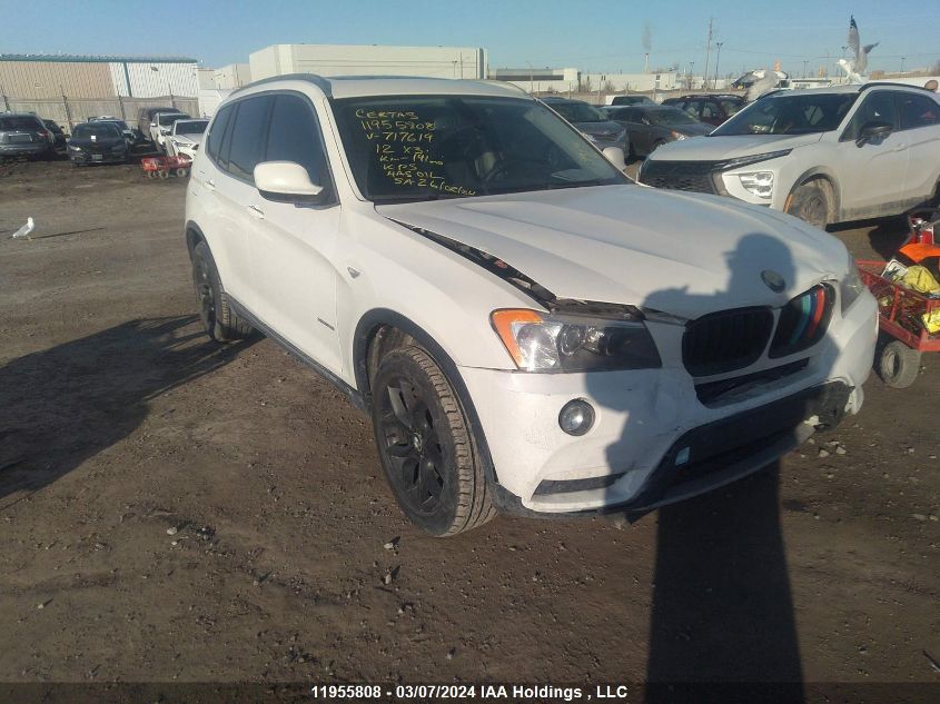 2012 BMW X3 xDrive28I VIN: 5UXWX5C57CL717619 Lot: 11955808