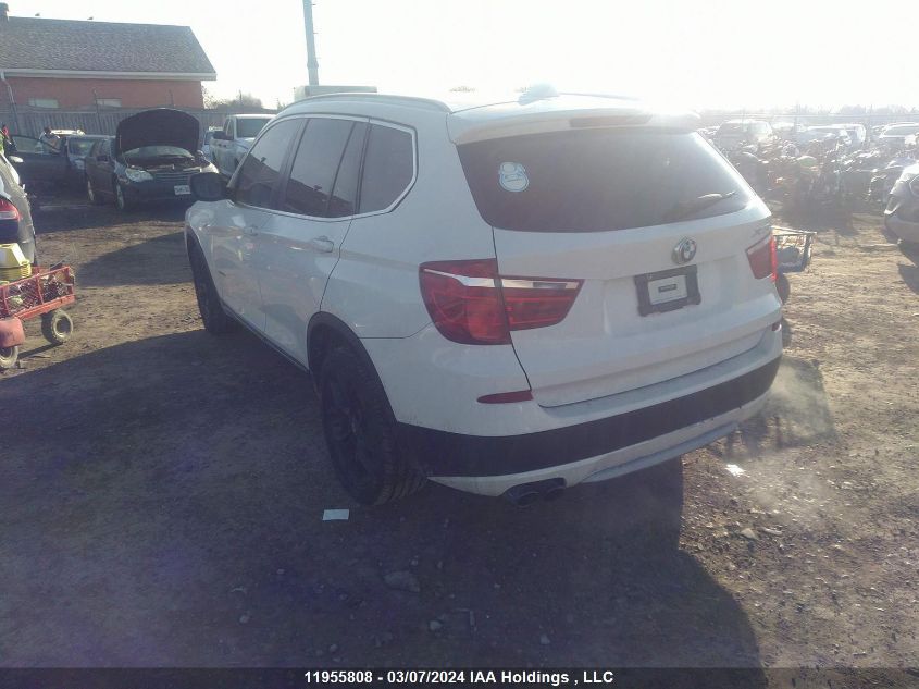 2012 BMW X3 xDrive28I VIN: 5UXWX5C57CL717619 Lot: 11955808