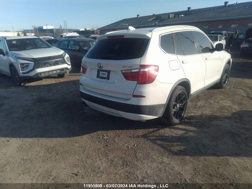 2012 BMW X3 xDrive28I VIN: 5UXWX5C57CL717619 Lot: 11955808