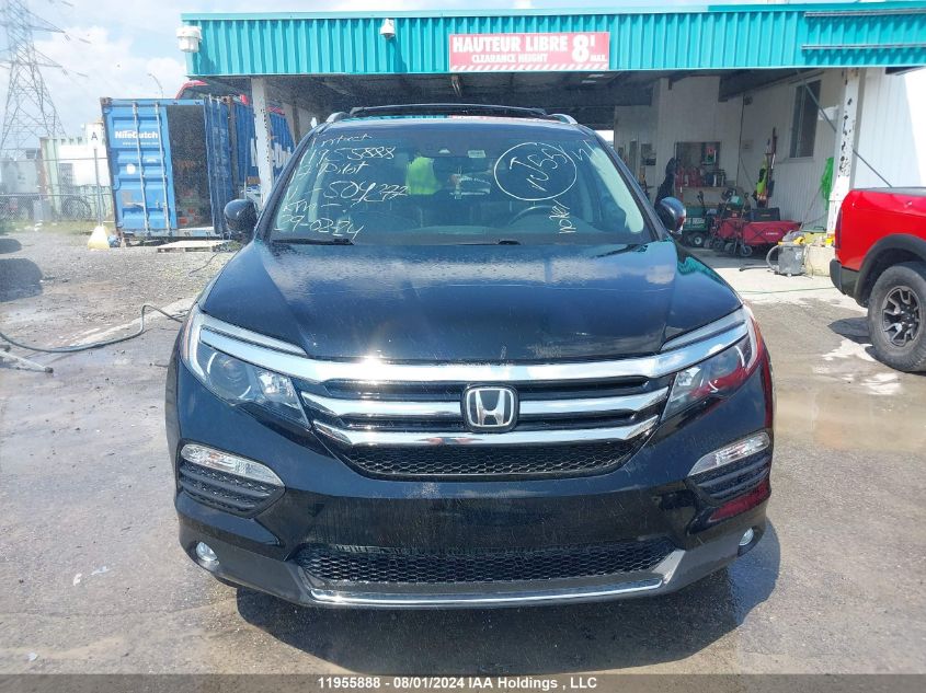 2017 Honda Pilot VIN: 5FNYF6H92HB504277 Lot: 11955888