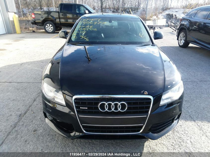 2009 Audi A4 3.2 Quattro VIN: WAULK68K39N015802 Lot: 11956477