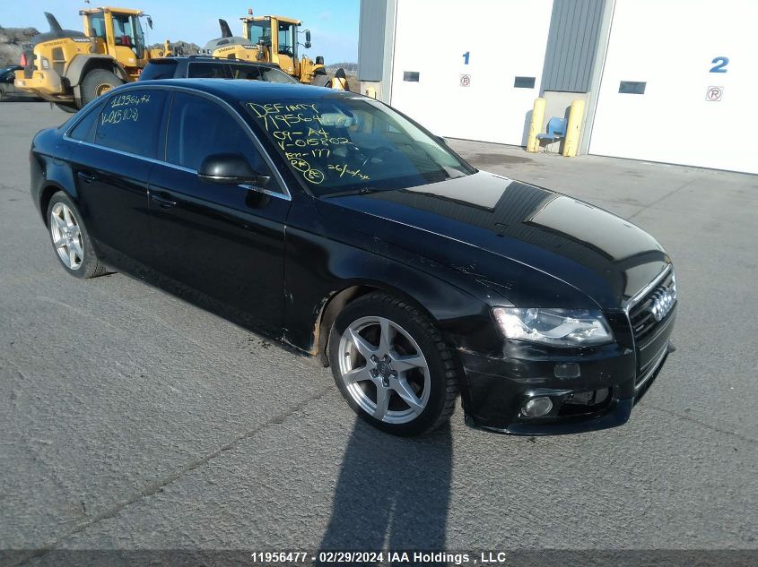 2009 Audi A4 3.2 Quattro VIN: WAULK68K39N015802 Lot: 11956477