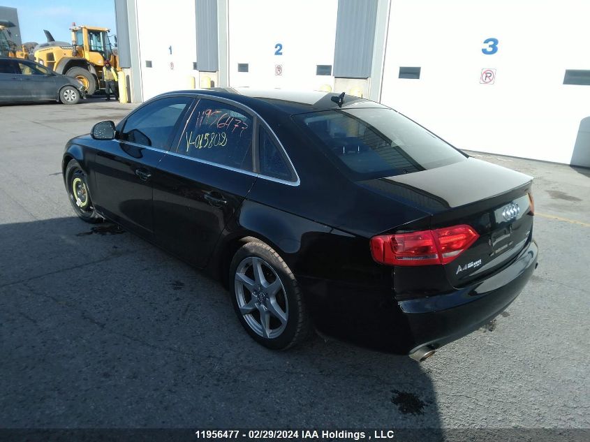 2009 Audi A4 3.2 Quattro VIN: WAULK68K39N015802 Lot: 11956477