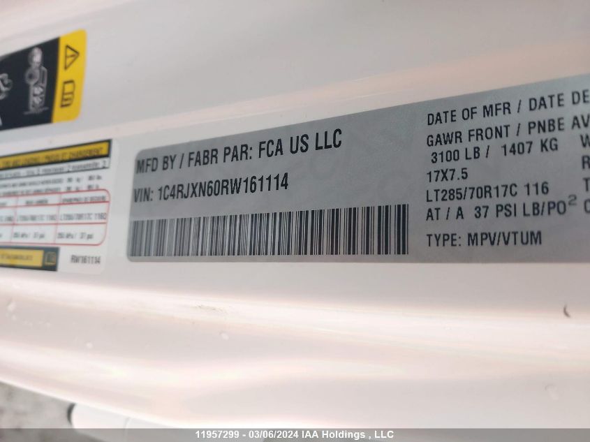 2024 Jeep Wrangler 4Xe 4-Door Willys VIN: 1C4RJXN60RW161114 Lot: 11957299