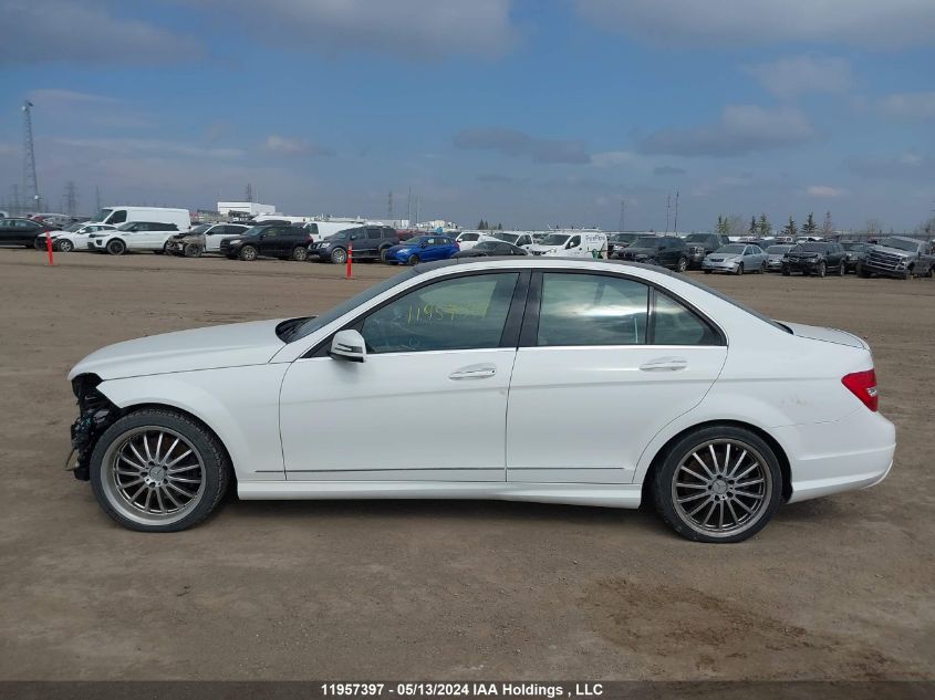 2013 Mercedes-Benz C-Class VIN: WDDGF8JB3DA865191 Lot: 11957397