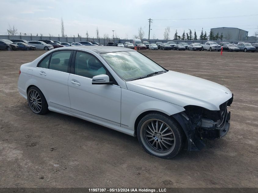 2013 Mercedes-Benz C-Class VIN: WDDGF8JB3DA865191 Lot: 11957397