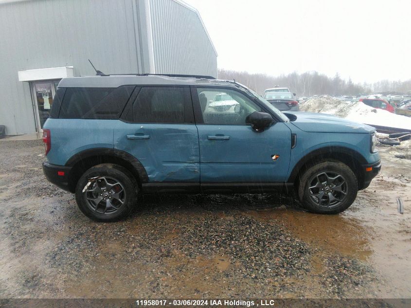 2021 Ford Bronco Sport Badlands VIN: 3FMCR9D90MRA56134 Lot: 11958017