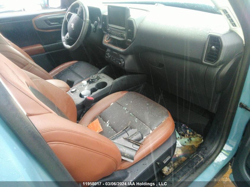 2021 Ford Bronco Sport Badlands VIN: 3FMCR9D90MRA56134 Lot: 11958017