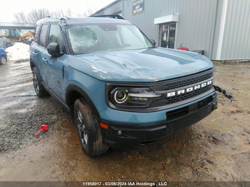 2021 Ford Bronco Sport Badlands VIN: 3FMCR9D90MRA56134 Lot: 11958017