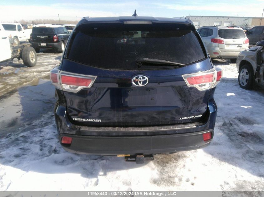 2015 Toyota Highlander Limited VIN: 5TDDKRFH6FS204773 Lot: 11958443