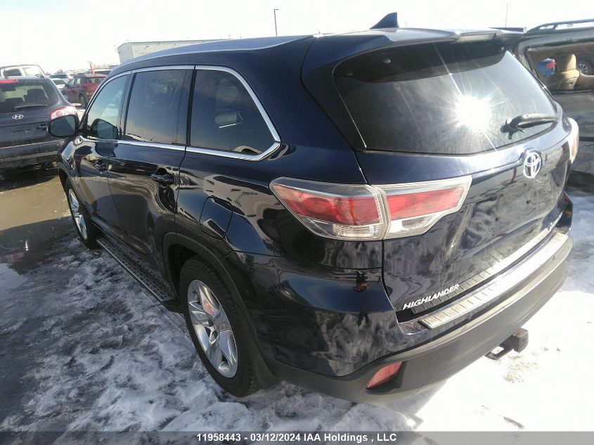 2015 Toyota Highlander Limited VIN: 5TDDKRFH6FS204773 Lot: 11958443