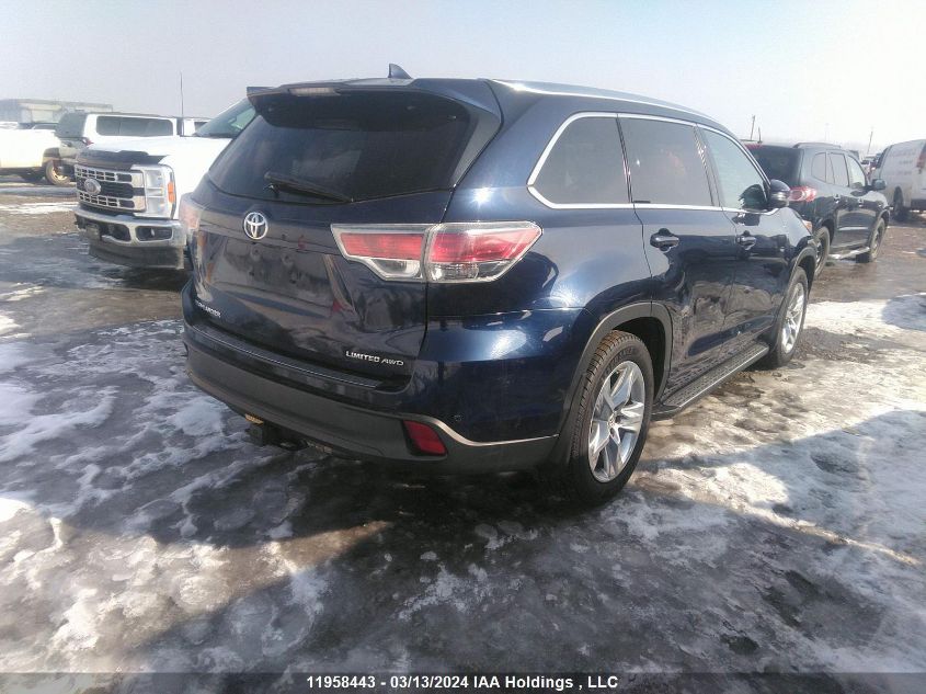 2015 Toyota Highlander Limited VIN: 5TDDKRFH6FS204773 Lot: 11958443