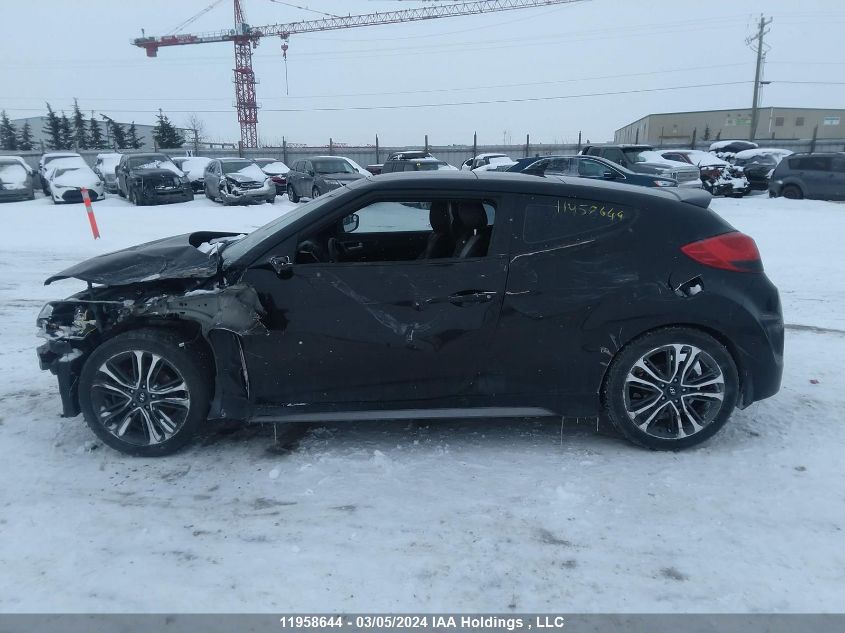 2016 Hyundai Veloster Turbo VIN: KMHTC6AE3GU297345 Lot: 11958644