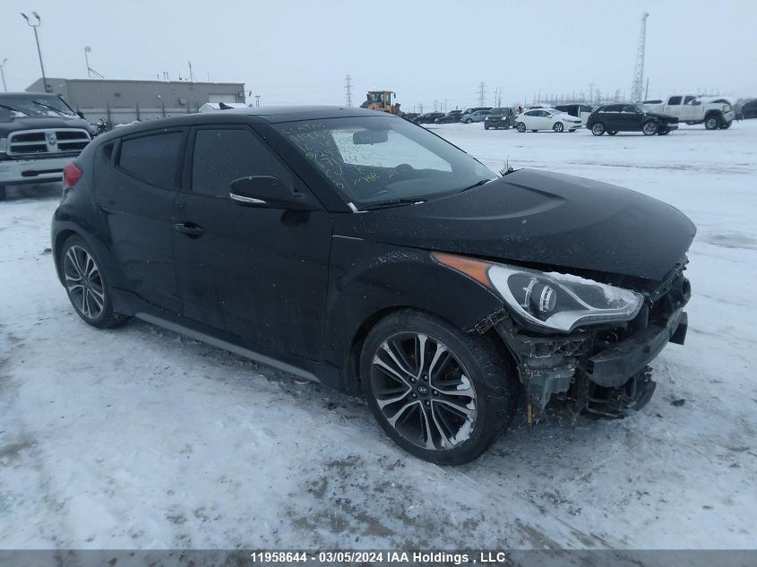 2016 Hyundai Veloster Turbo VIN: KMHTC6AE3GU297345 Lot: 11958644