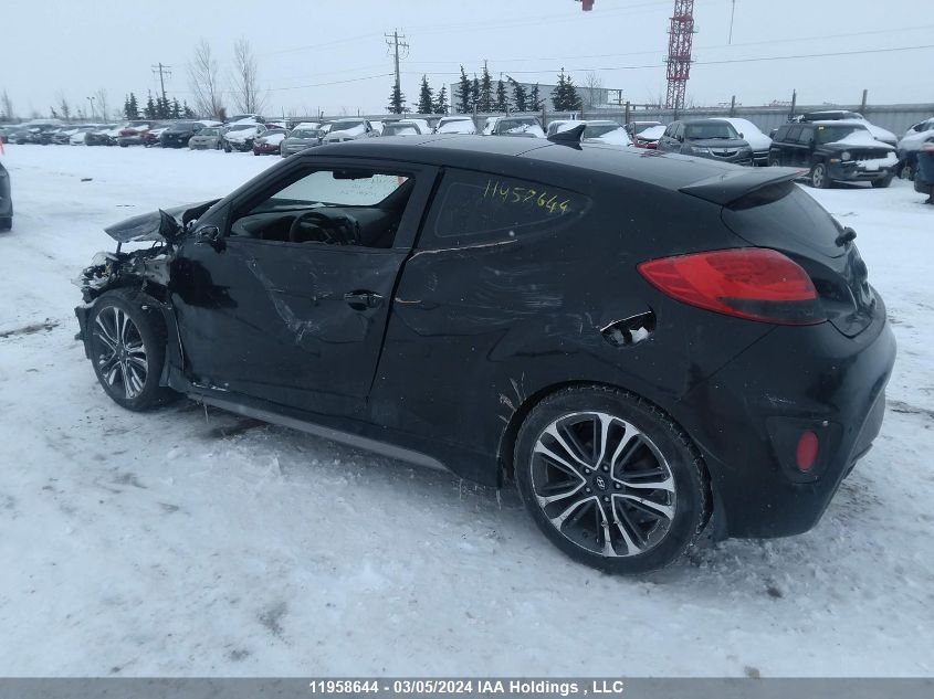 2016 Hyundai Veloster Turbo VIN: KMHTC6AE3GU297345 Lot: 11958644