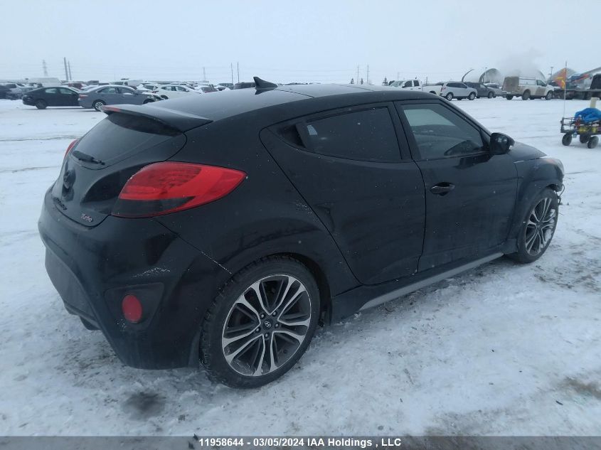 2016 Hyundai Veloster Turbo VIN: KMHTC6AE3GU297345 Lot: 11958644