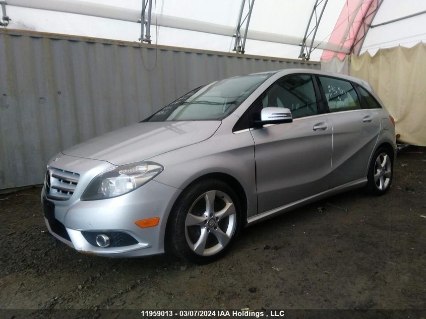 2014 Mercedes-Benz B-Class VIN: WDDMH4EB4EJ252868 Lot: 11959013