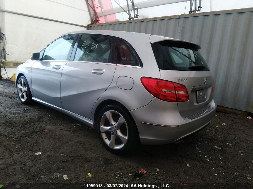 2014 Mercedes-Benz B-Class VIN: WDDMH4EB4EJ252868 Lot: 11959013