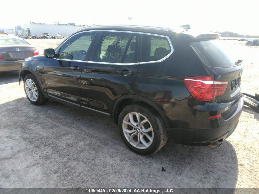 2013 BMW X3 VIN: 5UXWX9C58D0D07280 Lot: 11959445