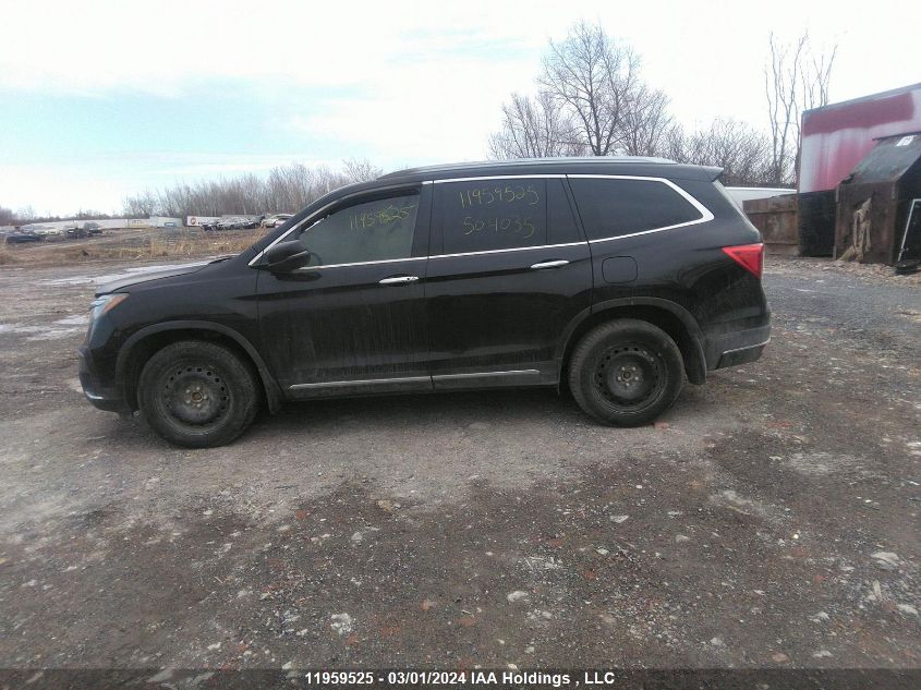 2019 Honda Pilot VIN: 5FNYF6H64KB504035 Lot: 11959525