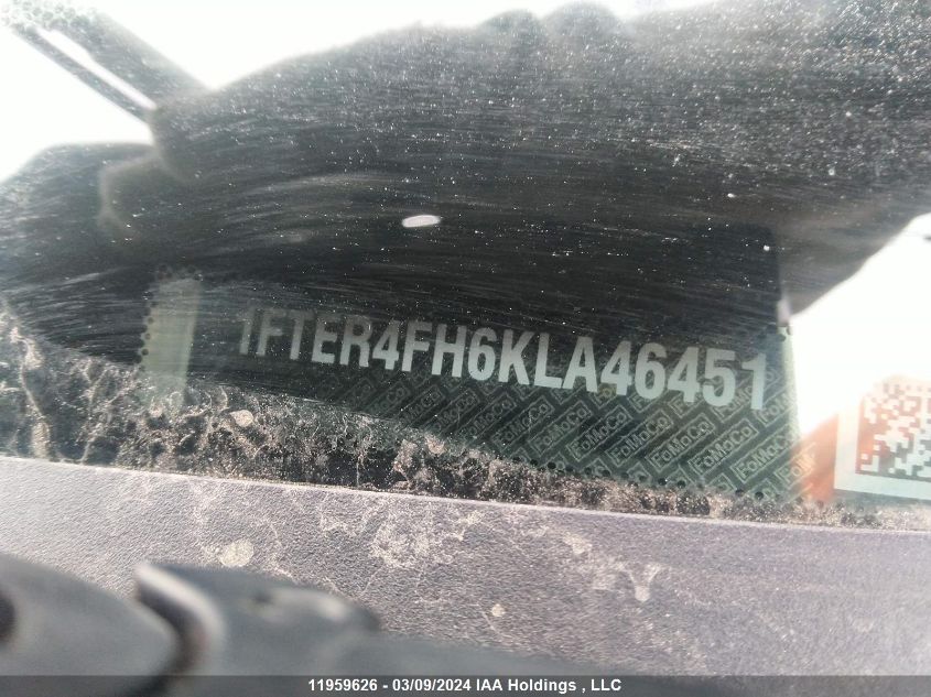 2019 Ford Ranger Xlt VIN: 1FTER4FH6KLA46451 Lot: 11959626