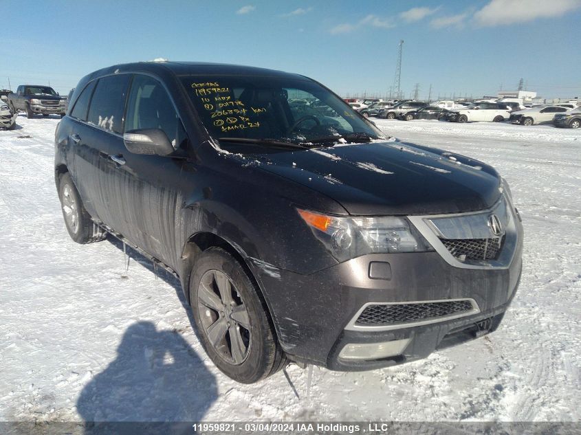 2010 Acura Mdx VIN: 2HNYD2H26AH001718 Lot: 11959821