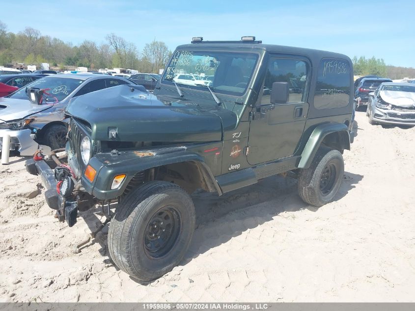 1998 Jeep Wrangler / Tj Sahara VIN: 1J4FY49S7WP791863 Lot: 11959886